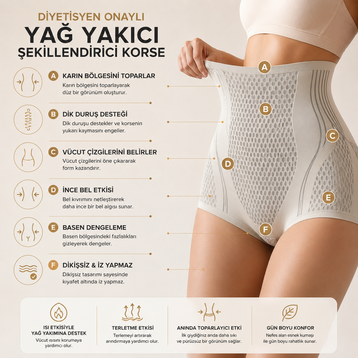 Rosimi - Yağ Yakıcı Sıkılaştırıcı Korse